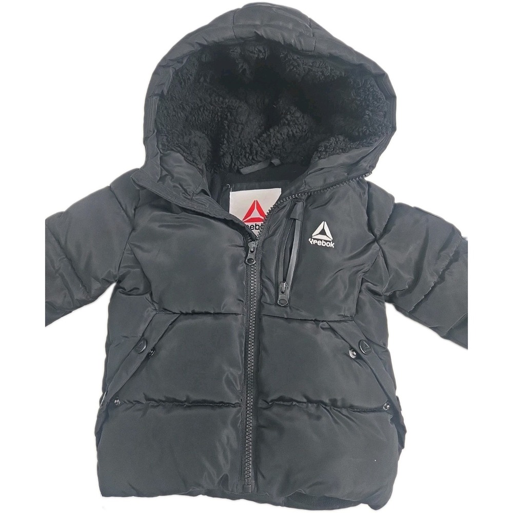 Reebok Toddler Little Boy's 2T Black Puffer Jacket Fleece Lined